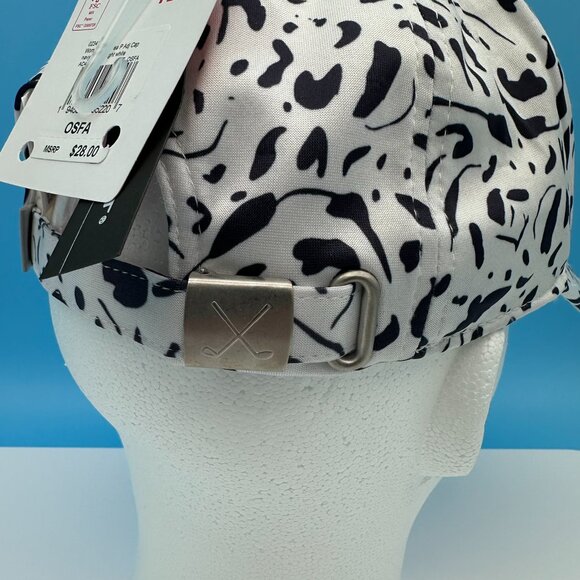PUMA Womens Chelsea Allover Print FlexFit Adjustable Golf Hat, OSFA,‎ White/Navy - Picture 6 of 12